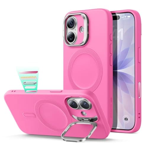 ESR Coque Transparente pour iPhone 17, Protection Commande de la Caméra et Compatible MagSafe, Idéale pour Hommes et Fem — C-Rose(with Button)