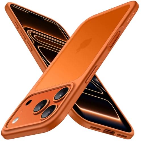 JETech CoqueMate iPhone 17 Pro Max, Qualité Militaire, Protection Antichoc (Bleu Foncé)  
JETech CoqueMate iPhone 17 Pro — Orange