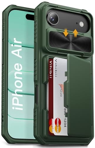 Coque Vihibii iPhone 17 Noir - Silicone Militaire RFID Blocage — Vert
