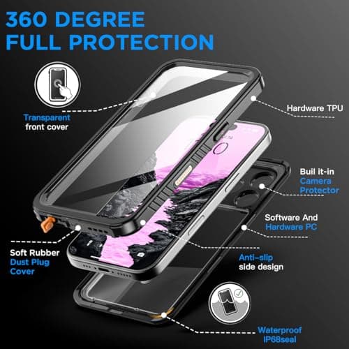 Coque étanche AICase IP68 pour iPhone 17 Pro Max 6,9", Protection 360°, Plongée Vinyl Bassin