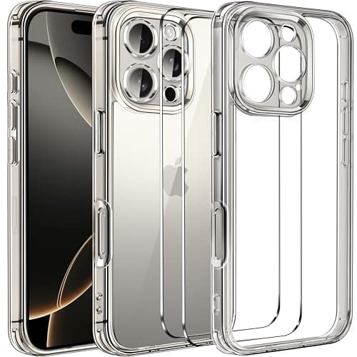 Anti-Jaunissement Clair Coque Ivoler pour iPhone 17 Pro Max | Protection Militaire Antichoc | Verre Trempé Transparent — Titane