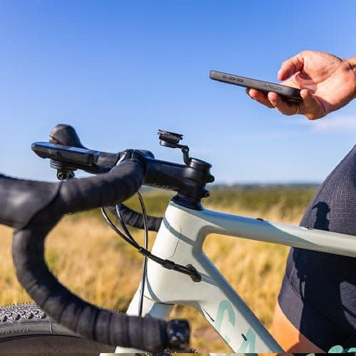 Quad Lock Support de fixation réglable pour tige de vélo (compatible iPhone)