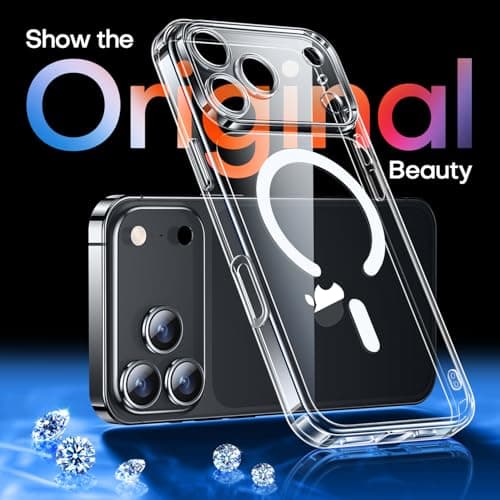 Coque Magnétique pour iPhone 17 Pro Max (6,9 Pouces), Compatible avec MagSafe, Housse Étui de Protection Antichoc et à P