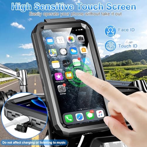 BTNEEU Support Téléphone Moto Étanche pour Vélo et VTT 360° Rotation et Anti Vibration 5,5-7,0 Pouces Smartphones