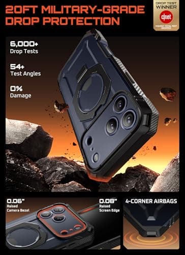 SUPCASE Coque pour iPhone 17 Pro Max 2025 avec Protection d'Ecran en Verre Trempé Noir
SUPCASE Coque pour iPhone 17 Pro