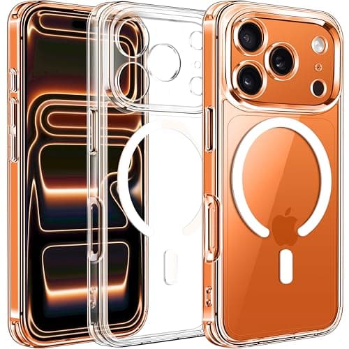 ivoler Coque Magnétique pour iPhone 17, Compatible MagSafe, Protection Antichoc Militaire Étui Dos Transparent Anti-Rayu — Transparent