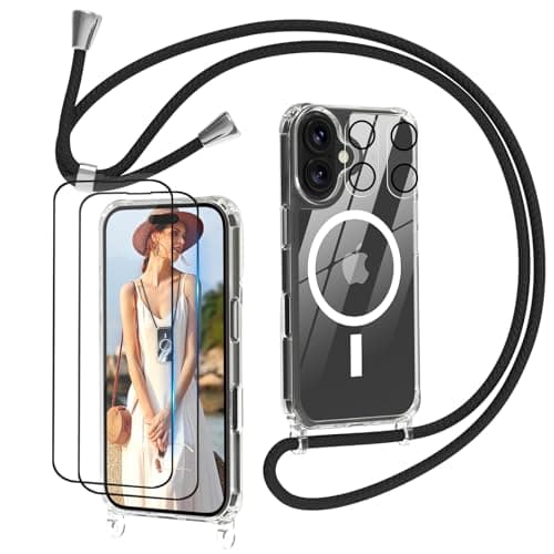 Nupcknn Magnétique Coque iPhone 17 Pro Max Magsafe | Protection Complète 2 Verres Trempés & 2 Caméras | Transparent Coll — Transparent