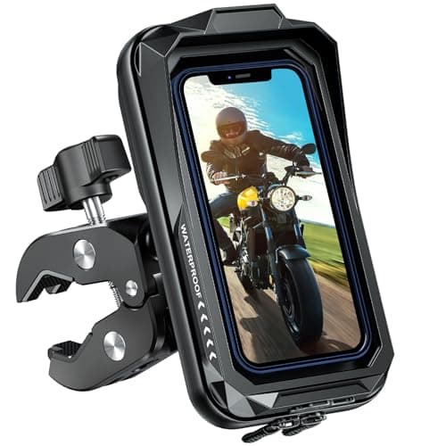 Support BTNEEU Téléphone Moto Étanche pour Smartphone Anti-Vibration (Noir A) — Noir C