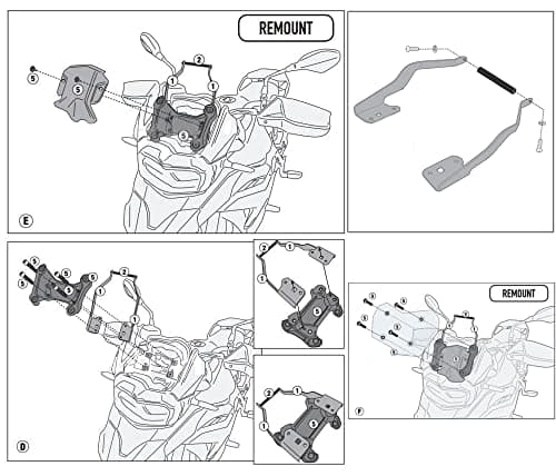 Support De Téléphone Moto F750GS F850GS 2018-2020 - Plaque GPS Universelle Accessoire BM - (A-B)  
Support De Téléphone
