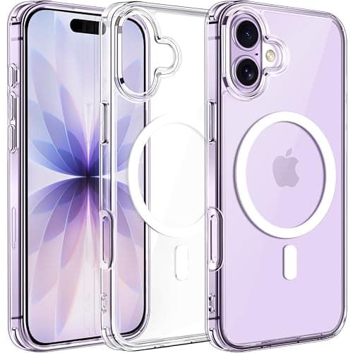 ivoler Coque Magnétique pour iPhone 17, Compatible MagSafe, Protection Antichoc Militaire Étui Dos Transparent Anti-Rayu