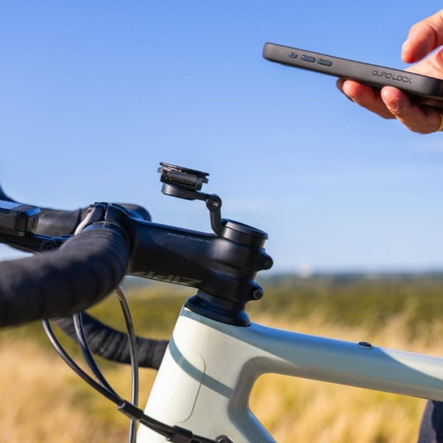 QUAD LOCK Capuchon de potence réglable pour smartphones - Support vélo avec adaptateur universel MAG - Sportif - Piste c