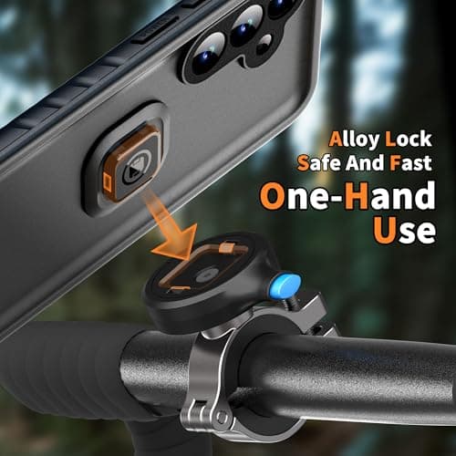 Cozycase Support Velo Moto Etanche pour Samsung Galaxy S25 - Support Anti Vibration Metal Telephone Pluie S25 Bike Holde