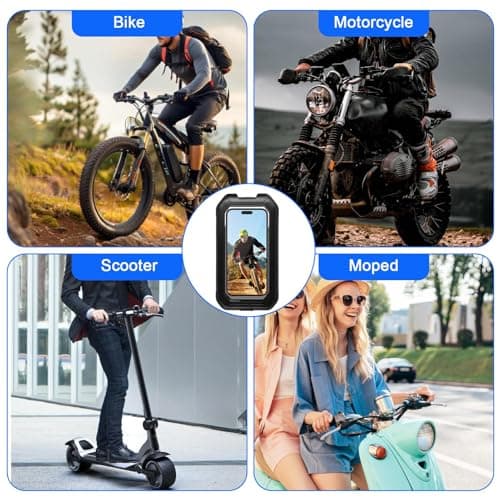 Support Téléphone Moto Étanche 360° Rotation Anti-Vibration pour VTT et Vélo Scooter 5,5-7,0 Pouces Smartphones    
Supp
