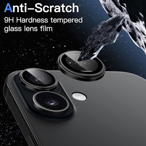 JETech Protecteur d'Objectif de Caméra pour iPhone 17 - Protection Visible, Ajustement Exact 1:1, Coque d'Essaim Métalli