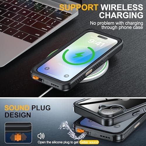 ANTSHARE Coque iPhone 17 Étanche Antichoc, IP68 Waterproof, Intégrale 360 degres Incassable [ProtectionCamera+Écran] (6.