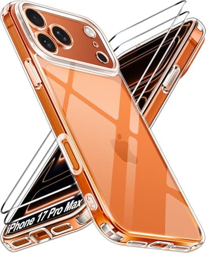 Anti-Jaunissement Clair Coque Ivoler pour iPhone 17 Pro Max | Protection Militaire Antichoc | Verre Trempé Transparent