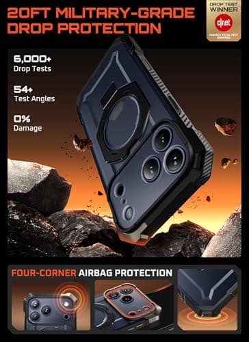SUPCASE Coque MagSafe pour iPhone 17 Pro Max [Protection Antichute Qualité Militaire] (UB Grip) Noir
