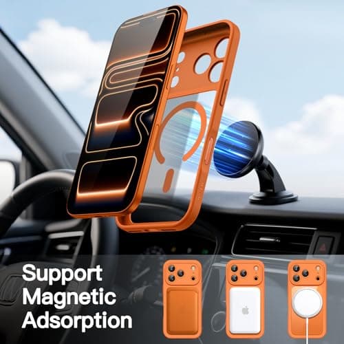 JETech Coque Protection pour iPhone 17 Pro Max - Orange  
JETech Coque MagSafe pour iPhone 17 Pro Max - Orange  
JETech