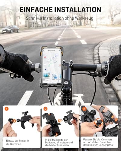 Support Telephone Vélo 360° Antivibratoire pour Smartphones 5,5 à 7,5 Pouces Global Recycled Standard