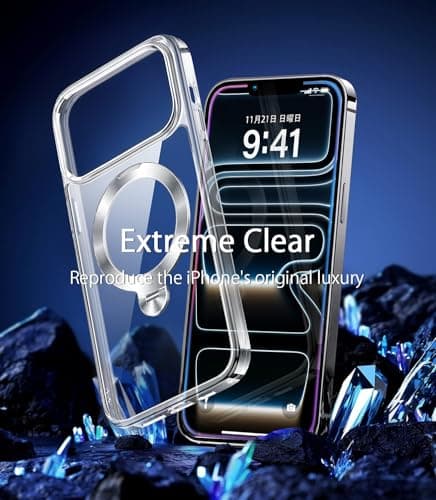 HaloArt 360° Rolatif Support Magnétique Coque pour iPhone 17 Pro Max | Puissance Magnétique Maximale & Protection Milita