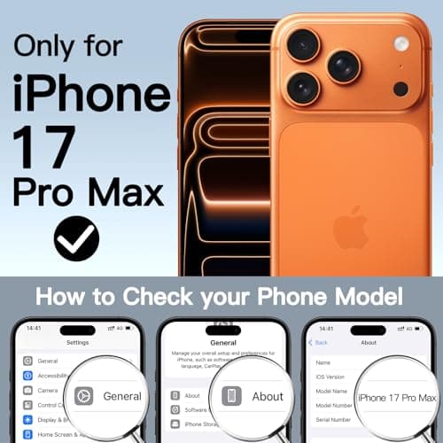 JETech Coque Protection pour iPhone 17 Pro Max - Orange  
JETech Coque MagSafe pour iPhone 17 Pro Max - Orange  
JETech