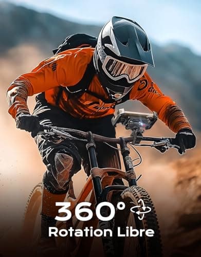CIRYCASE Support Téléphone Moto Antivibrations + Stabilité Ultra + 360° Pivotement & Verrouillage Rapide | Pour Moto/VTT