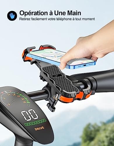 support telefone moto sécurisé [verrouillage], compatible téléphone moto, protection moto