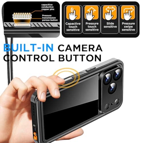 Coque étanche AICase IP68 pour iPhone 17 Pro Max 6,9", Protection 360°, Plongée Vinyl Bassin