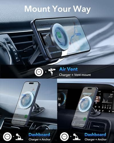 <think>
Okay, the user provided a product title for an ESR phone car mount that is magnetic and compatible with MagSafe.