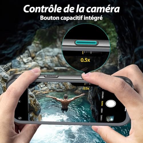 SPORTLINK Coque Étanche Antichoc iPhone 17 Pro Max - Militaire IP68 Incassable [Protection Caméra+Écran] - Double Face 6