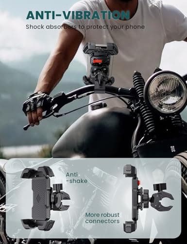 Support Téléphonique Grefay Moto Velo Amorti Double 360° Noir