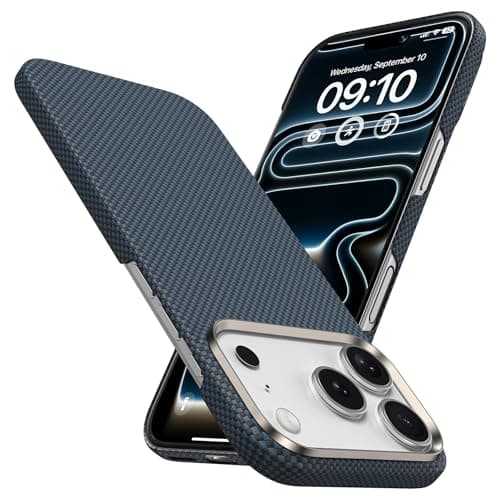 BENKS ArmorTint Coque en Dupont Kevlar 1000D pour iPhone 17 Pro Max - Bleu Étoilé, Compatible Magsafe, Housse Magnétique