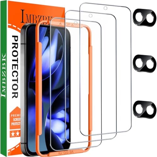 IMBZBK Verre Trempé iPhone 17 Pro Anti Rayures + Protection Camera, Dépoussiérage Automatique, Qualité Militaire, 3+3 Pi — 9a-Transparent