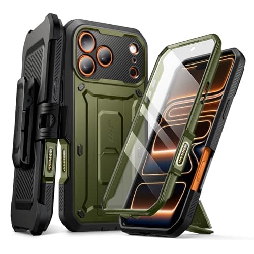 SUPCASE Coque pour iPhone 17 Pro 2025 [Protection Militaire & Béquille Intégrée] Coque Intégrale Robuste pour iPhone 17
