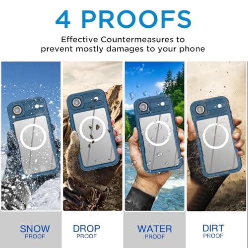 AICase Coque Étanche pour iPhone 17 Air - Protection IP68, Support MagSafe, Résistante à l'Eau, à la Neige, aux Chocs et