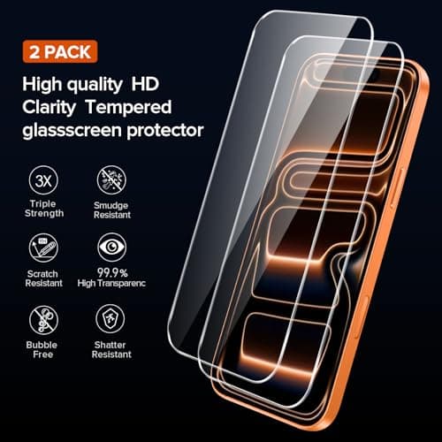 Anti-Jaunissement Clair Coque Ivoler pour iPhone 17 Pro Max | Protection Militaire Antichoc | Verre Trempé Transparent