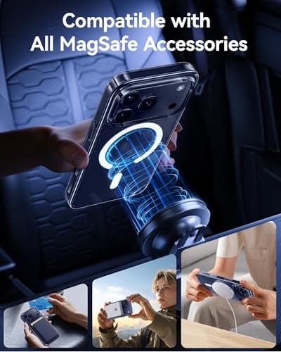 NIMASO Coque Transparente pour iPhone 17 Pro | Protection Antichoc Militaire & MagSafe Compatible | Anti-Jaunissement &