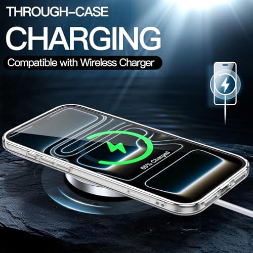 JETech Coque pour iPhone 17 Pro Max 6,9 Pouces - Étui Housse Anti-Jaunissement, Antichoc Bumper, Arrière Transparente An