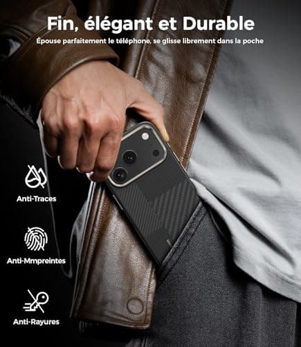 BENKS Coque iPhone 17 Pro MagSafe Protection Militaire Kevlar TPU défense tối ưuisée & protection contre les chocs
BENKS