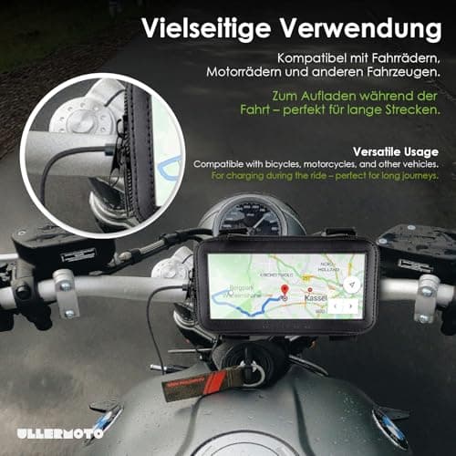 Support de téléphone moto Ullermoto pour guidon moignon Sportive Taille M