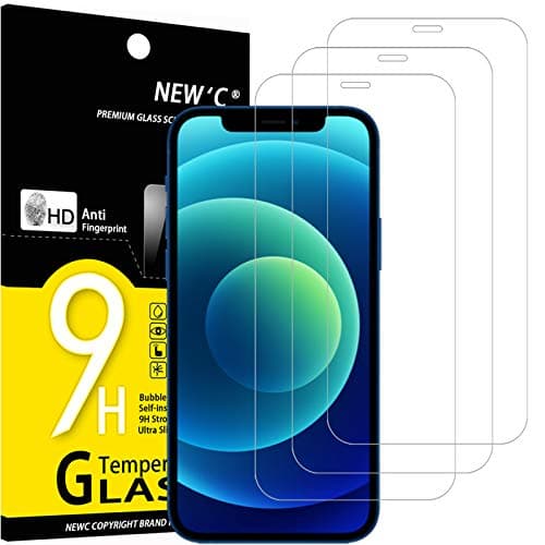 LOT DE 3 VERRE TREMPÉ PROTECTION ÉCRAN NEW'C iPhone 17 17 Pro 16 Pro - HD TRANSPARENT ULTRA RÉSISTANT OUTIL D'INSTALLATI — Transparent