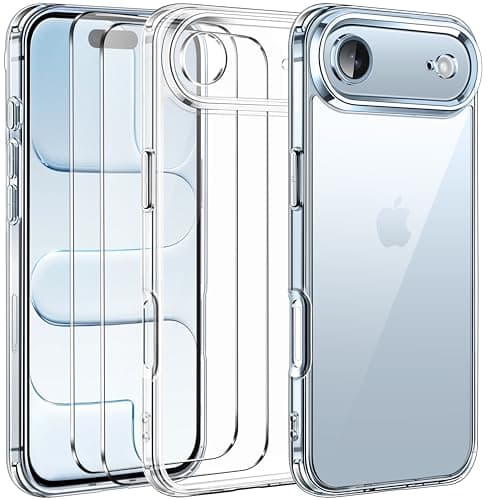 Anti-Jaunissement Clair Coque Ivoler pour iPhone 17 Pro Max | Protection Militaire Antichoc | Verre Trempé Transparent — Transparent