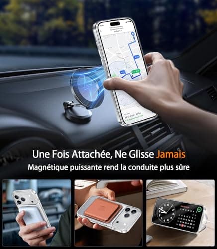 HaloArt 360° Rolatif Support Magnétique Coque pour iPhone 17 Pro Max | Puissance Magnétique Maximale & Protection Milita