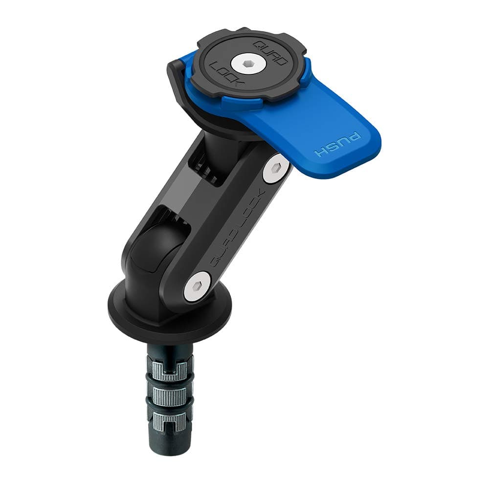 Quad Lock Support pour Smartphone Noir pour iPhone et Samsung Galaxy pour Tige de Fourche de Moto Bleu