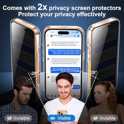 <think>

</think>

Coque Magnétique Helssitot pour iPhone 17 Pro Max - Anti-Espion, Anti-Choc, Anti-Rayures - Étui Trans