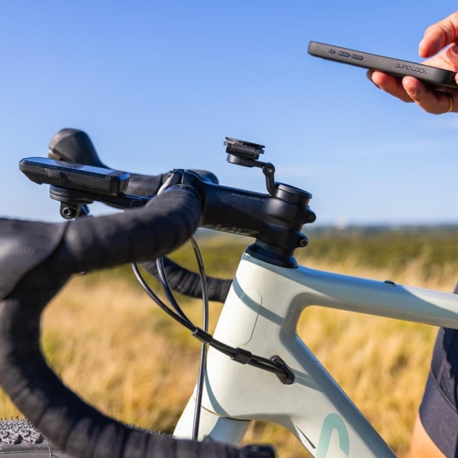 QUAD LOCK Capuchon de potence réglable pour smartphones - Support vélo avec adaptateur universel MAG - Sportif - Piste c