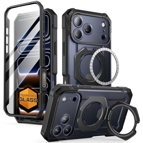 SUPCASE Coque pour iPhone 17 Pro Max 2025 avec Protection d'Ecran en Verre Trempé Noir
SUPCASE Coque pour iPhone 17 Pro