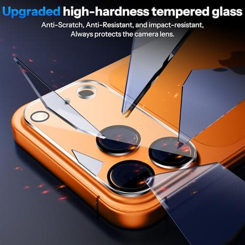 SPARIN 3 Pièces Protecteur d'Objectif de Caméra pour iPhone 17 Pro - Clarté HD, Résistant aux Rayures, Compatible Coque