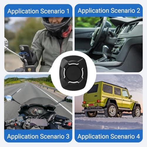 GXGM Adaptateur universel Quad Lock - Fixation rapide pour smartphones, motards et cyclistes - Para tout véhicule et acc