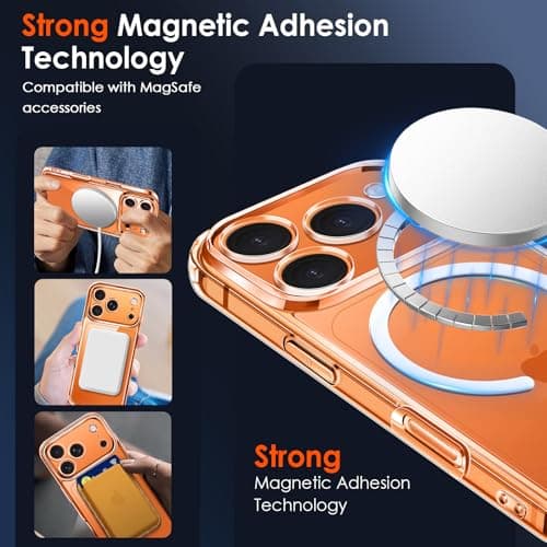 Coque Magnétique Ivoler pour iPhone 17 Pro Max - Compatible MagSafe, Protection Militaire, Étui HD Clair Anti-Jaunisseme